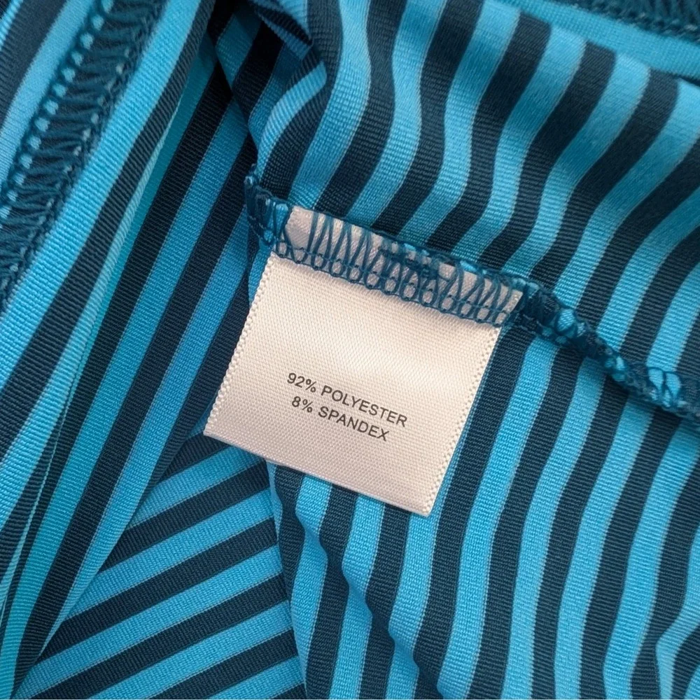 Peter Millar Summer Comfort Polo XL Blue Teal Stripe Golf Performance